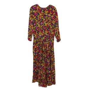 Vintage P.J. Klein 80s Floral Cottagecore Flare MIDI Dress Size 8- 10